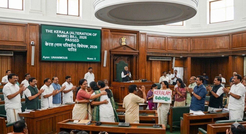 ಕೇರಳ ಇನ್ನು 'ಕೇರಳಂ': ಲೋಕಸಭೆಯಲ್ಲಿ 'ಕೇರಳ (ಹೆಸರು ಬದಲಾವಣೆ) ವಿಧೇಯಕ, 2026' ಅಂಗೀಕಾರ