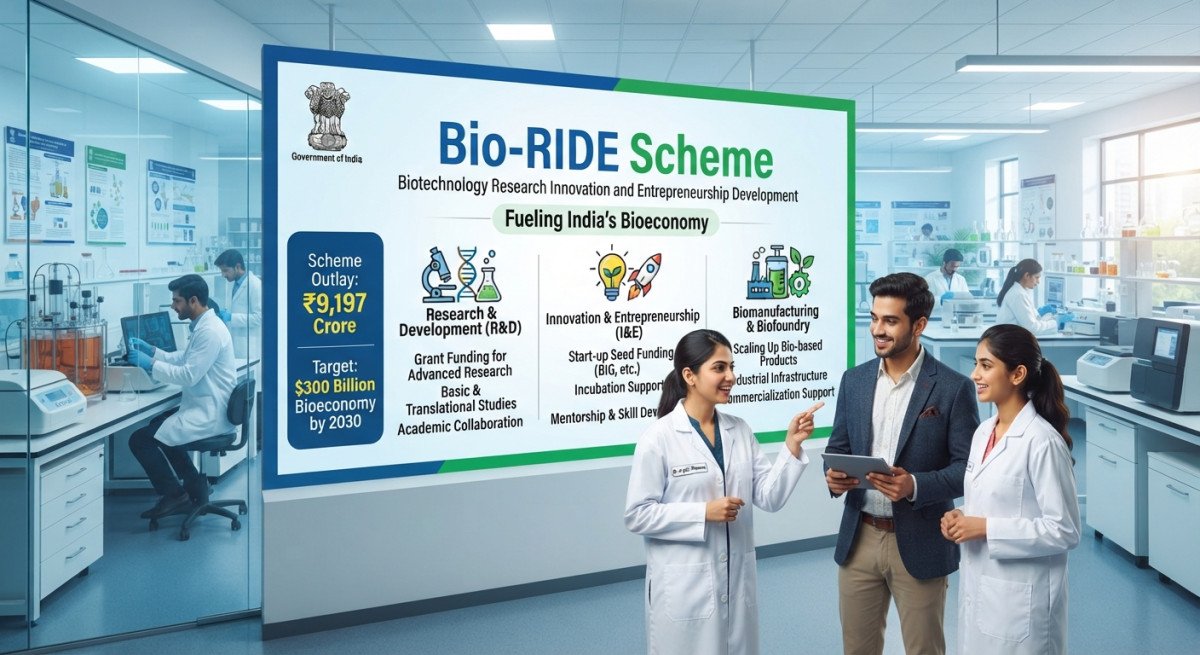 ಬಯೋ-ರೈಡ್ (Bio-RIDE) ಯೋಜನೆ: ಜೈವಿಕ ತಂತ್ರಜ್ಞಾನ ಮತ್ತು ಸುಧಾರಿತ ವೈದ್ಯಕೀಯ ಸಂಶೋಧನೆಗೆ ಬೃಹತ್ ಬೆಂಬಲ