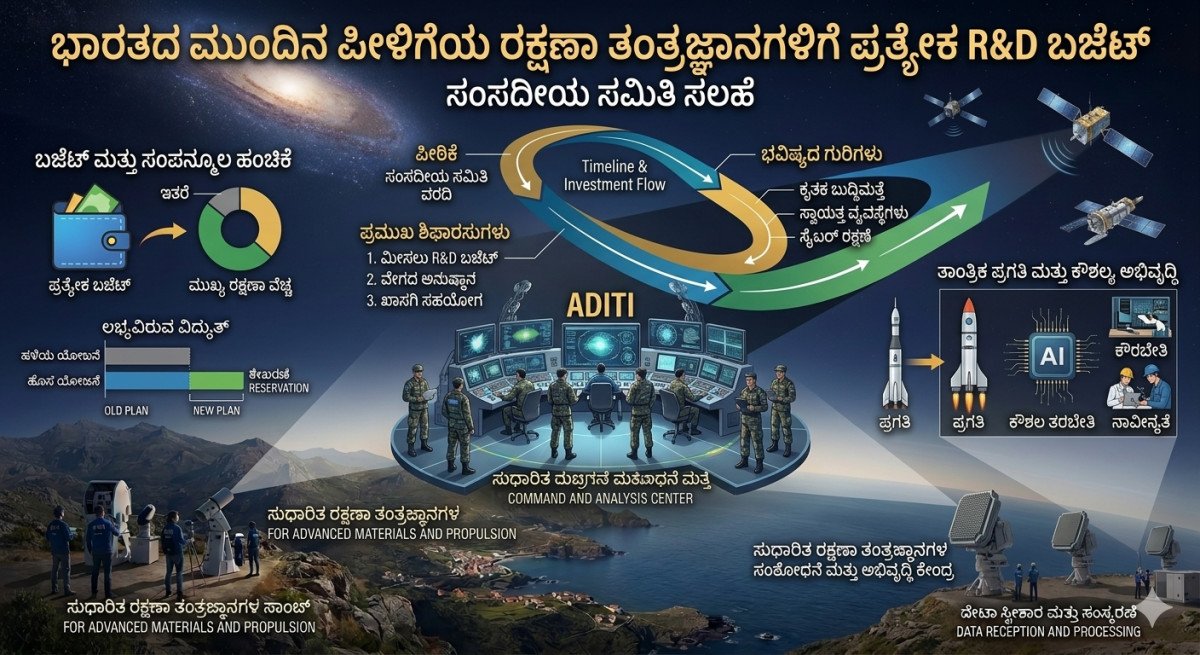 ಸಂಸದೀಯ ಸಮಿತಿ ಸಲಹೆ: ಭಾರತದ ಮುಂದಿನ ಪೀಳಿಗೆಯ ರಕ್ಷಣಾ ತಂತ್ರಜ್ಞಾನಗಳಿಗೆ ಪ್ರತ್ಯೇಕ R&D ಬಜೆಟ್