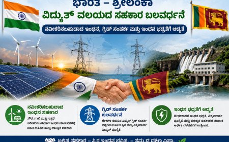 ಭಾರತ–ಶ್ರೀಲಂಕಾ ವಿದ್ಯುತ್ ವಲಯದ ಸಹಕಾರ ಬಲವರ್ಧನೆ: ನವೀಕರಿಸಬಹುದಾದ ಇಂಧನ, ಗ್ರಿಡ್ ಸಂಪರ್ಕ ಮತ್ತು ಇಂಧನ ಭದ್ರತೆಗೆ ಆದ್ಯತೆ
