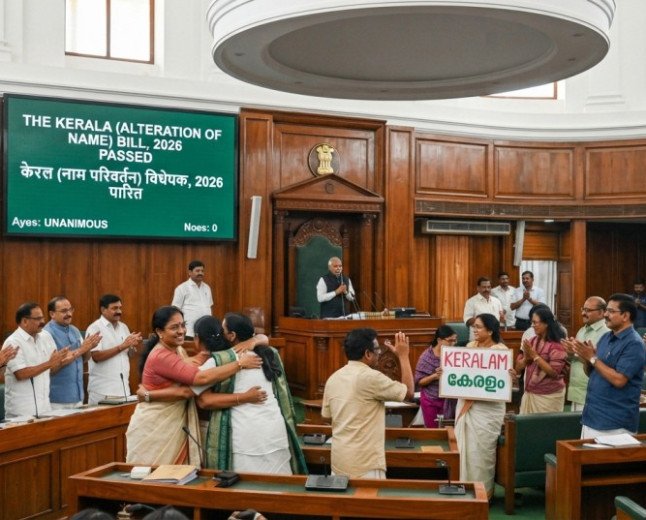 ಕೇರಳ ಇನ್ನು 'ಕೇರಳಂ': ಲೋಕಸಭೆಯಲ್ಲಿ 'ಕೇರಳ (ಹೆಸರು ಬದಲಾವಣೆ) ವಿಧೇಯಕ, 2026' ಅಂಗೀಕಾರ